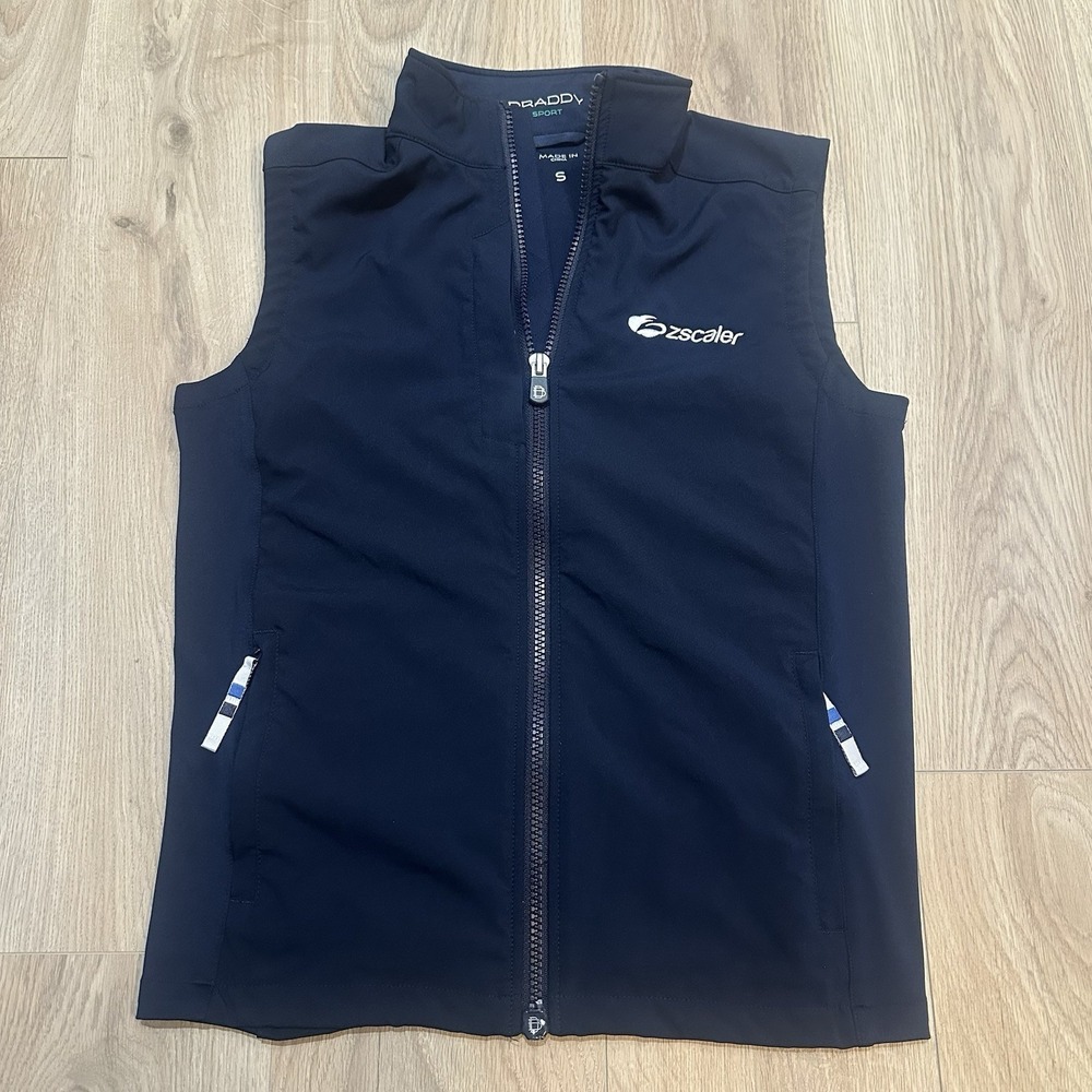 B Draddy Sport Every Day Vest Mens Sz S Logo Golf EUC